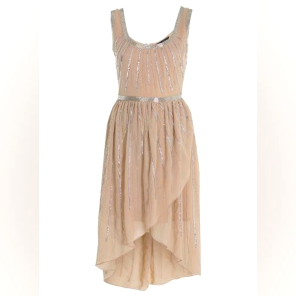 Miss Selfridge Blush Beaded Dress